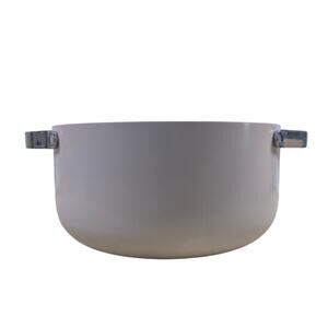 Caraway 10.5" Grey Ceramic Coated Dutch Oven Pot 6.5 qt Non Stick Cream No Lid